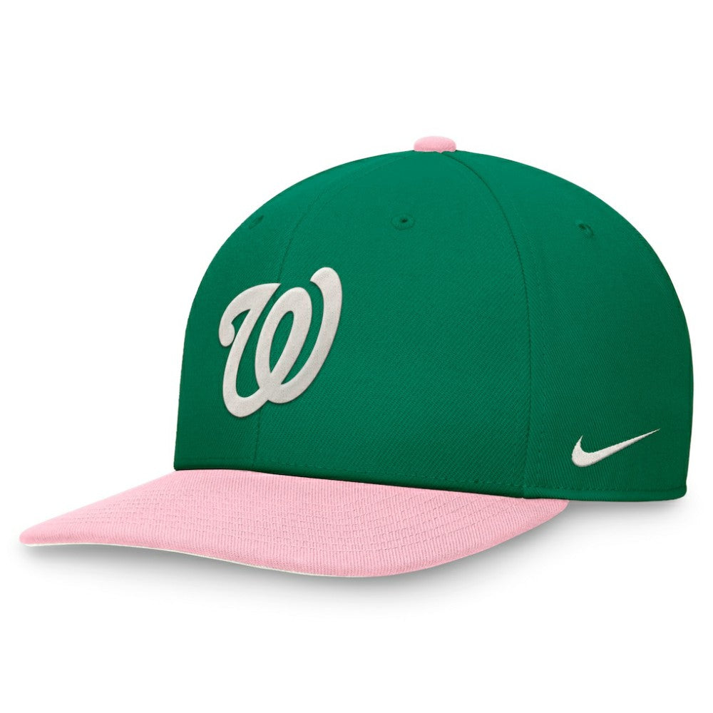 Washington Nationals Nike Malachite Pro Performance Snapback Hat - Green/Pink - Nike on Sale