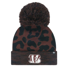 47 brand Cincinnati Bengals '47 Women's Cacao Cuffed Knit Hat with Pom Brown
