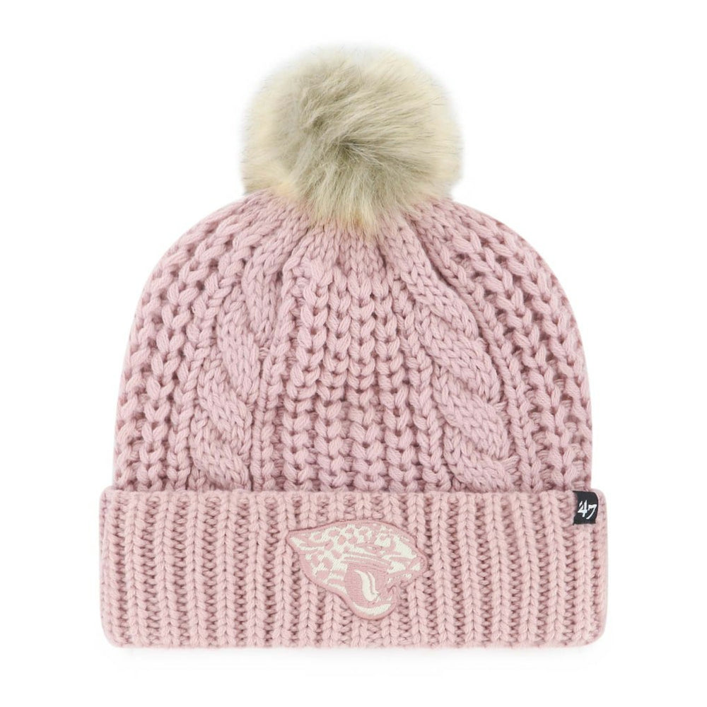 47 brand Jacksonville Jaguars '47 Women's Meeko Cuffed Knit Hat with Pom Dusty Rose