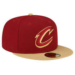 Cleveland Cavaliers 2-Tone 59FIFTY Fitted Hat for sale Wine/Gold | New Era US