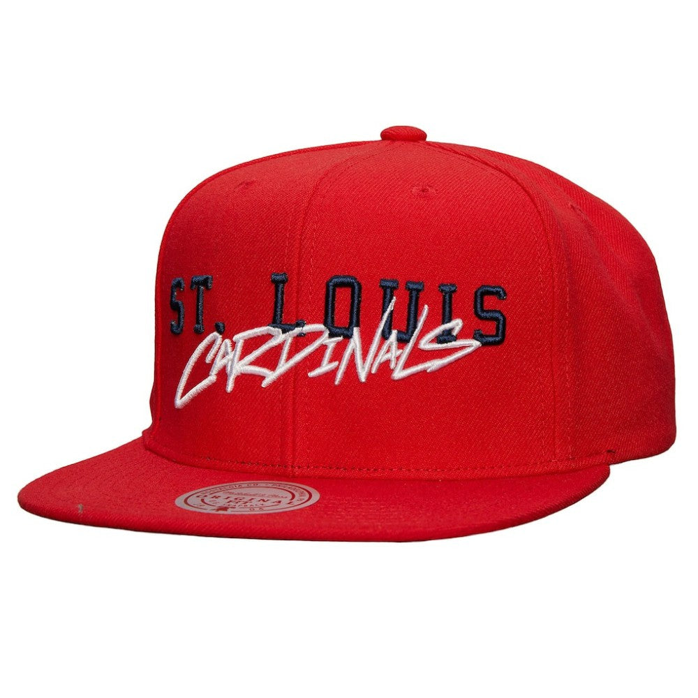 St. Louis Cardinals Mitchell & Ness Team Tagged Snapback Hat - Red - Mitchell & Ness Sale