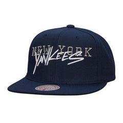 New York Yankees Mitchell & Ness Team Tagged Snapback Hat - Navy - Mitchell & Ness Discount