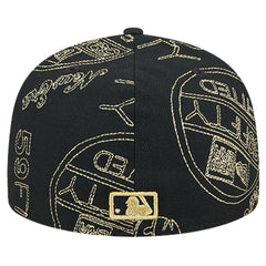 Cincinnati Reds New Era 59FIFTY Day Allover Fitted Hat - Black - New Era Sale