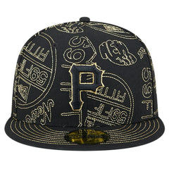 Pittsburgh Pirates New Era 59FIFTY Day Allover Fitted Hat - Black - New Era Sale