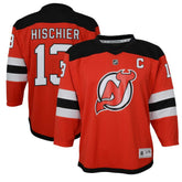 Nico Hischier New Jersey Devils Youth Captain Patch Home Replica Player Jersey - Red - NHL 200982458