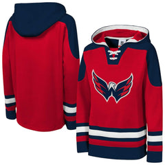 Washington Capitals Youth Ageless Must Have Home V-Neck Pullover Hoodie - Red - NHL 200983947