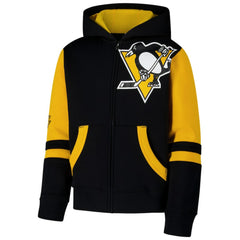 Pittsburgh Penguins Youth Face Off Full-Zip Hoodie - Black - NHL 200984216