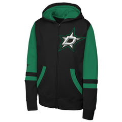 Dallas Stars Youth Face Off Full-Zip Hoodie - Black - NHL 200984228