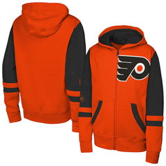 Philadelphia Flyers Youth Face Off Full-Zip Hoodie - Orange - NHL 200984229