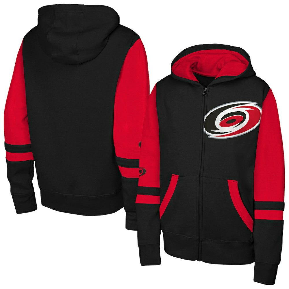 Carolina Hurricanes Youth Face Off Full-Zip Hoodie - Black - NHL 200984231