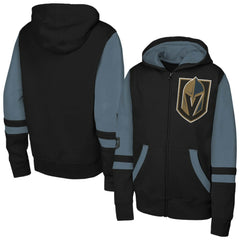 Vegas Golden Knights Youth Face Off Full-Zip Hoodie - Black - NHL 200984232