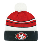 47 brand San Francisco 49ers '47 Youth Peewee Cuffed Knit Hat with Pom Scarlet/Black