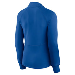 Chicago Cubs Fanatics Women's Elements Raglan Tri-Blend Quarter-Zip Top - Royal - Fanatics Sale