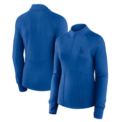 Los Angeles Dodgers Fanatics Women's Elements Raglan Tri-Blend Quarter-Zip Top - Royal - Fanatics Online
