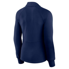 New York Yankees Fanatics Women's Elements Raglan Tri-Blend Quarter-Zip Top - Navy - Fanatics Lifestyle