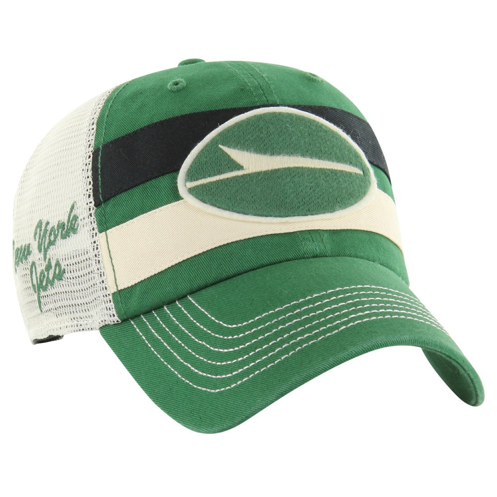 47 brand New York Jets '47 Clubhouse Boon Clean-Up Trucker Adjustable Hat Kelly Green