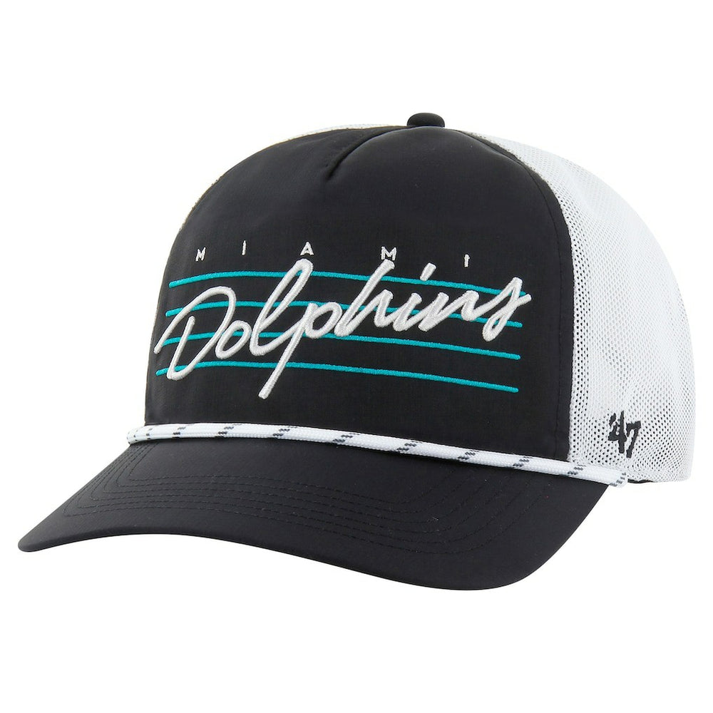 47 brand Miami Dolphins '47 Downburst Relaxed Hitch Trucker Adjustable Hat Black/White
