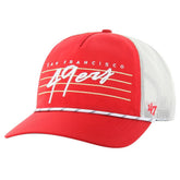 47 brand San Francisco 49ers '47 Downburst Relaxed Hitch Trucker Adjustable Hat Scarlet/White