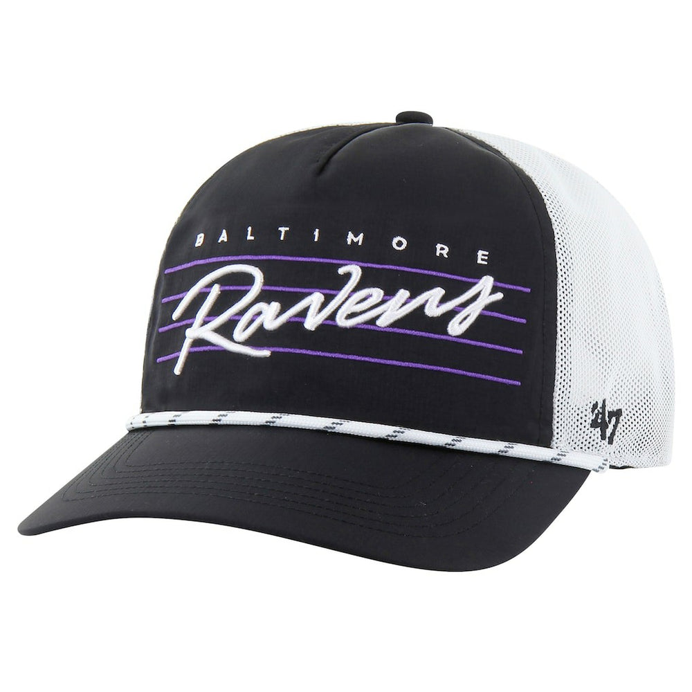 47 brand Baltimore Ravens '47 Downburst Relaxed Hitch Trucker Adjustable Hat Black/White