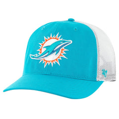 47 brand Miami Dolphins '47 Team Unstructured Trucker Adjustable Hat Aqua/White