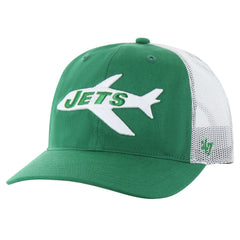 47 brand New York Jets '47 Team Unstructured Trucker Adjustable Hat Kelly Green/White