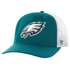 47 brand Philadelphia Eagles '47 Team Unstructured Trucker Adjustable Hat Green/White
