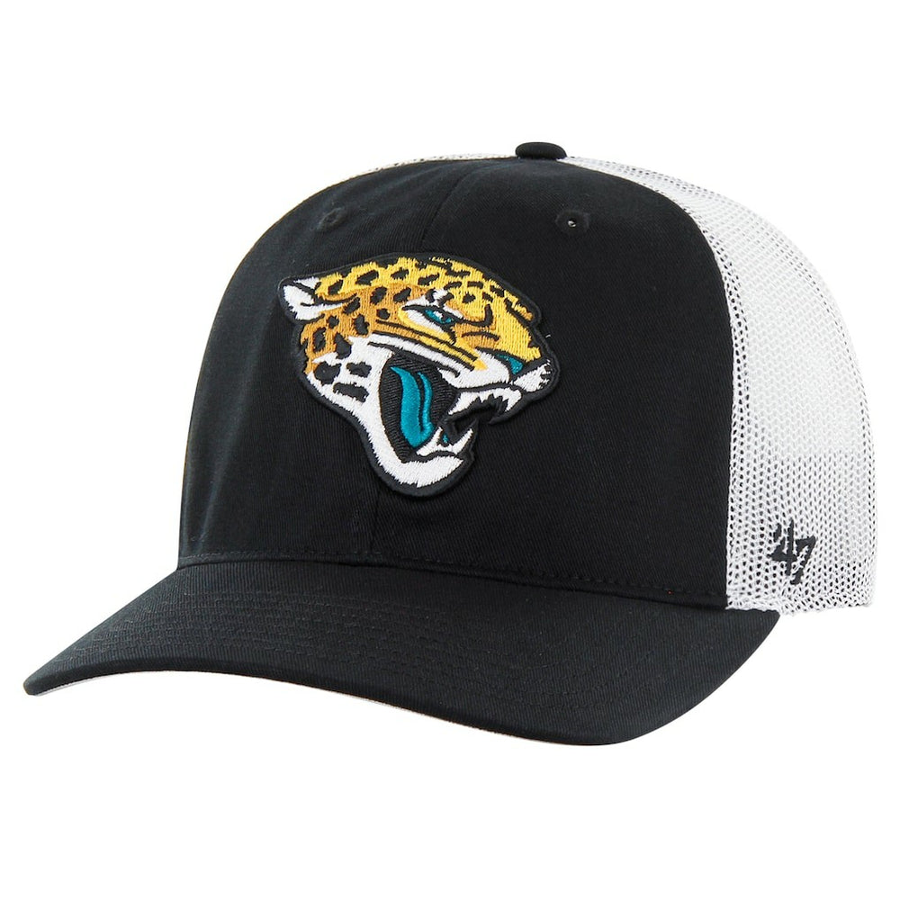 47 brand Jacksonville Jaguars '47 Team Unstructured Trucker Adjustable Hat Black/White