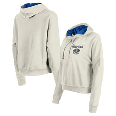 Denver Broncos New Era Women's 3rd Down Historic Pullover Hoodie Cream