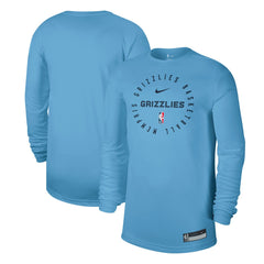 Memphis Grizzlies 2024/25 Legend On-Court Practice Long Sleeve T-Shirt Light Blue | Nike US
