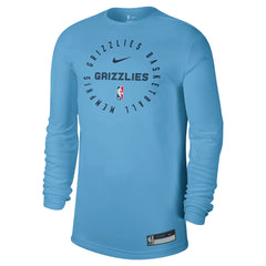 Memphis Grizzlies 2024/25 Legend On-Court Practice Long Sleeve T-Shirt Light Blue | Nike US