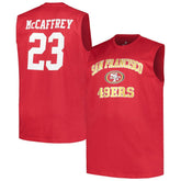Fanatics Christian McCaffrey San Francisco 49ers Big & Tall Muscle Tank Top Scarlet