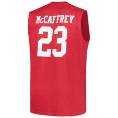 Fanatics Christian McCaffrey San Francisco 49ers Big & Tall Muscle Tank Top Scarlet