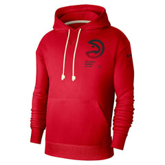 Atlanta Hawks Courtside Standard Issue Premium Performance Pullover Hoodie Red | Nike Lifestyle