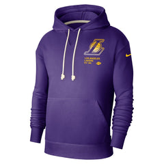 Los Angeles Lakers Courtside Standard Issue Premium Performance Pullover Hoodie Purple | Nike US