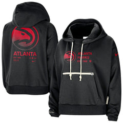Atlanta Hawks Women's Courtside Standard Issue Performance Pullover Hoodie Black | Nike Near Me
