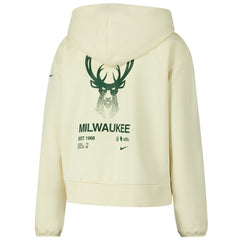 Milwaukee Bucks Women's Courtside Standard Issue Performance Pullover Hoodie Cream | Nike online