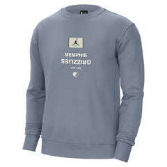 Memphis Grizzlies Jordan Brand Courtside Statement Edition Heavyweight Pullover Sweatshirt Blue