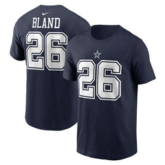 Nike DaRon Bland Dallas Cowboys Player Name & Number T-Shirt Navy