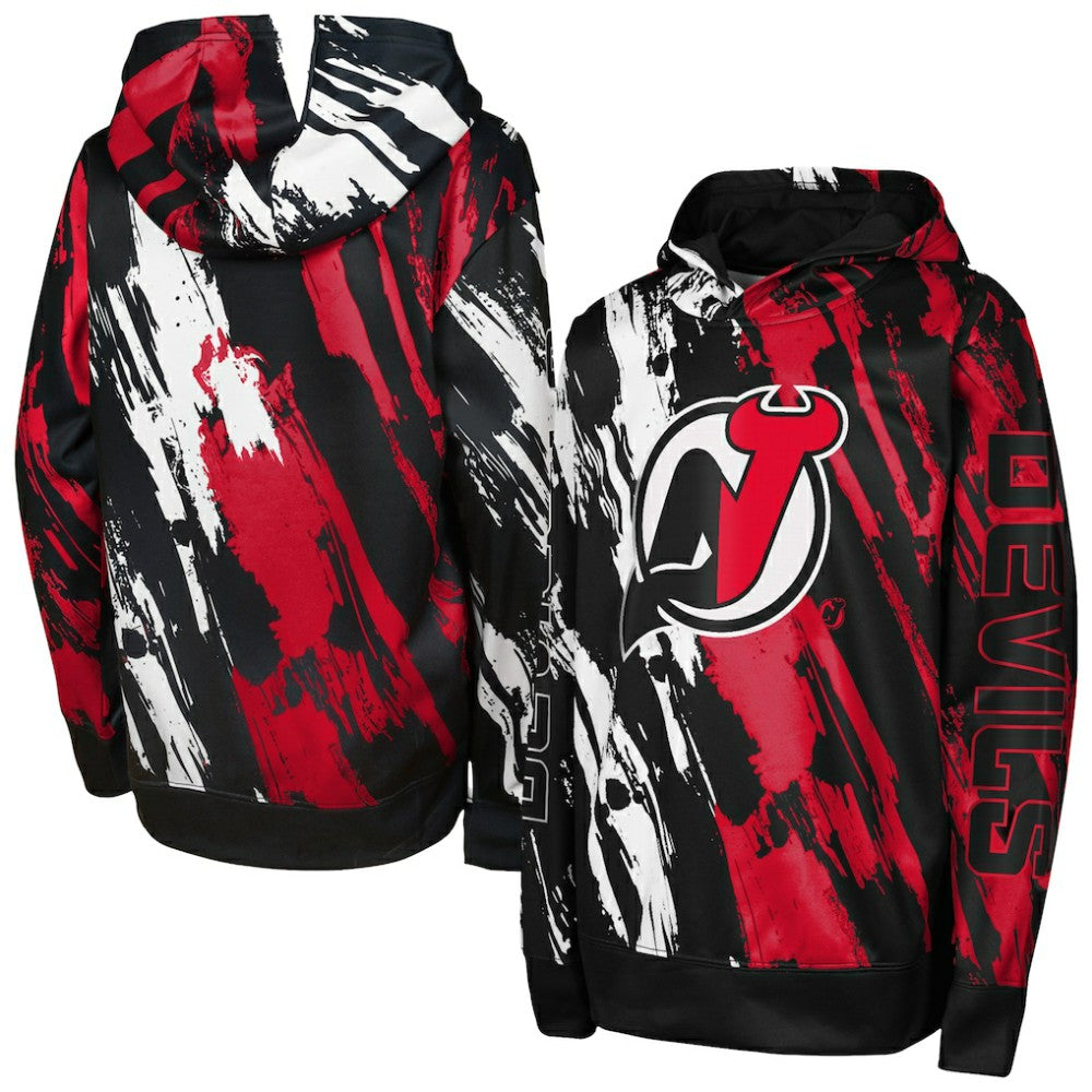 New Jersey Devils Preschool Master Snipe Pullover Hoodie - Red - NHL 201002346