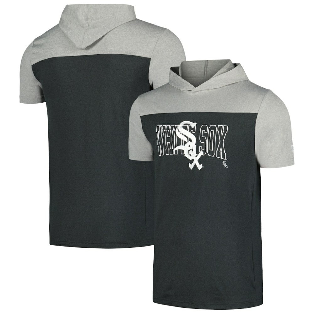 Chicago White Sox New Era Active Brushed Hoodie T-Shirt - Black - New Era Discount