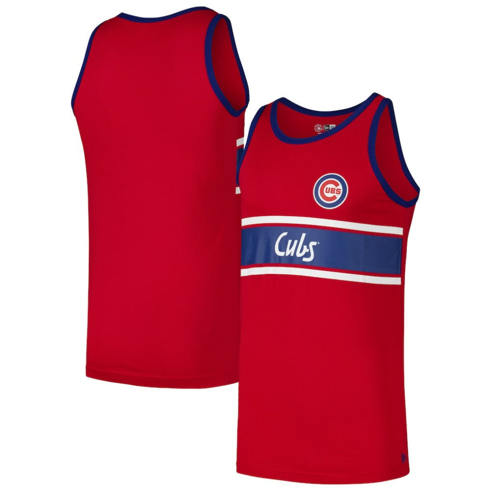 Chicago Cubs New Era Jersey Ringer Tank Top - Red - New Era Discount