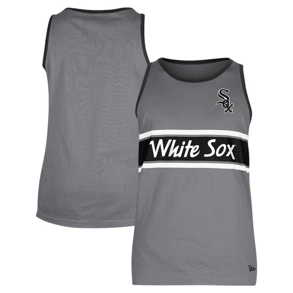 Chicago White Sox New Era Jersey Ringer Tank Top - Gray - New Era Sale