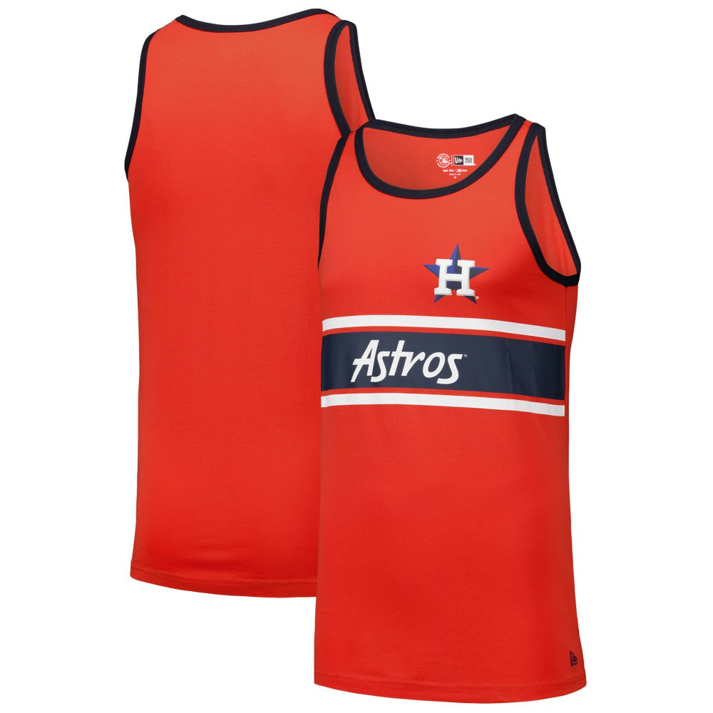 Houston Astros New Era Jersey Ringer Tank Top - Orange - New Era Online
