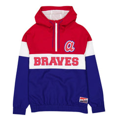 Atlanta Braves New Era Ripstop Raglan Quarter-Zip Hoodie Windbreaker Jacket - Blue - New Era Online