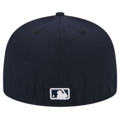 Miami Marlins New Era White Logo 59FIFTY Fitted Hat - Navy - New Era Sale