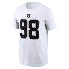 Nike Maxx Crosby Las Vegas Raiders Player Name & Number T-Shirt White