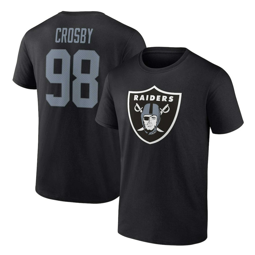 Fanatics Maxx Crosby Las Vegas Raiders Player Icon Name & Number T-Shirt Black