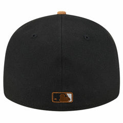 Chicago White Sox New Era Team Suede Visor Low Profile 59FIFTY Fitted Hat - Black - New Era Sale