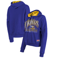 Minnesota Vikings New Era Women's Boxy Pullover Hoodie Purple