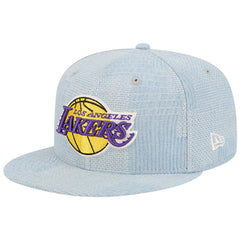 Los Angeles Lakers Injection Denim Patchwork 9FIFTY Snapback Hat Denim | New Era Lifestyle